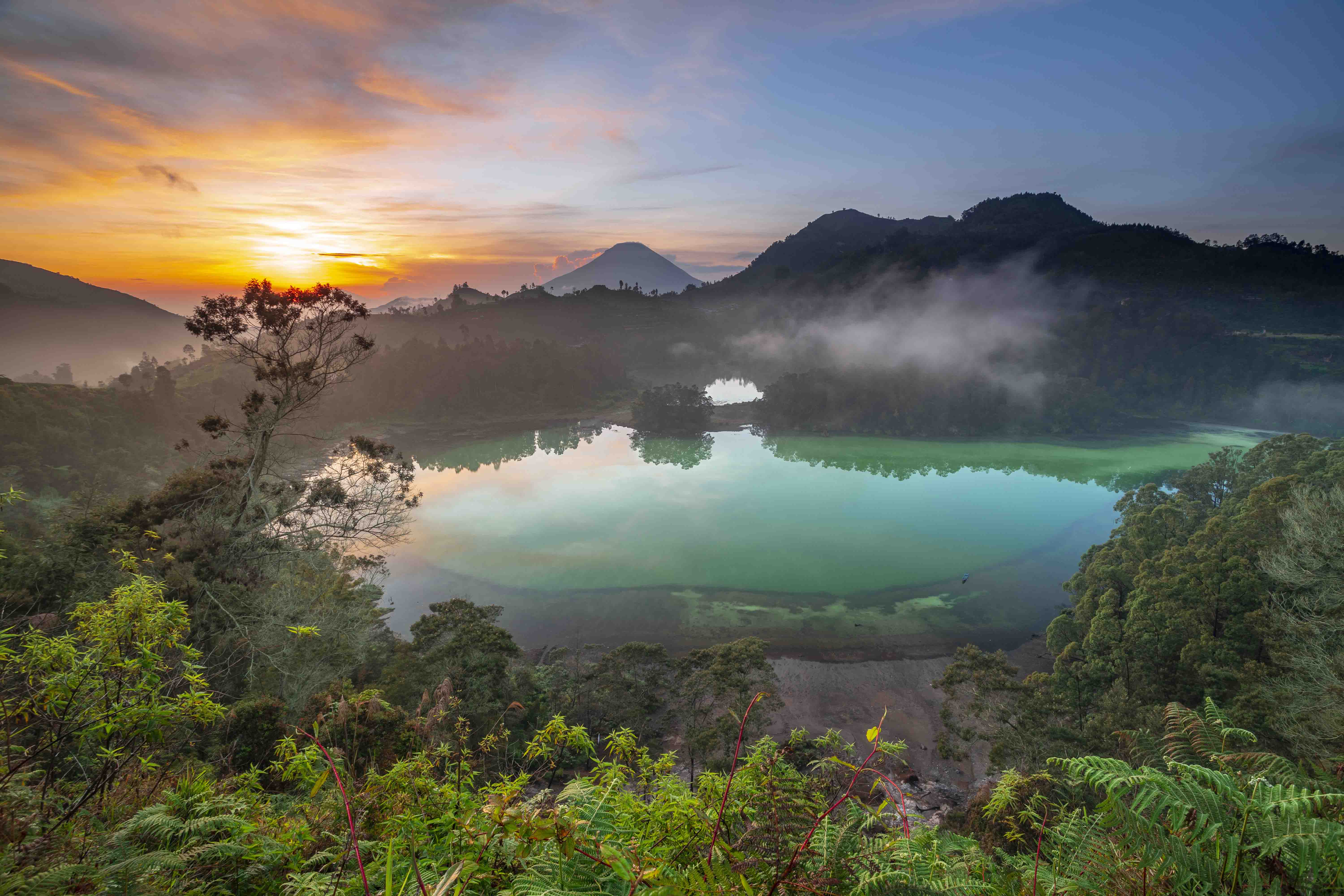 Telaga Warna in Dieng Wonosobo